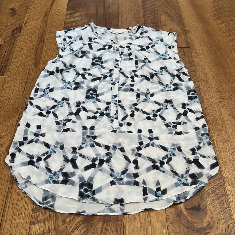 Rebecca Taylor Woman’s Printed Sleveless Silk Top Size 2